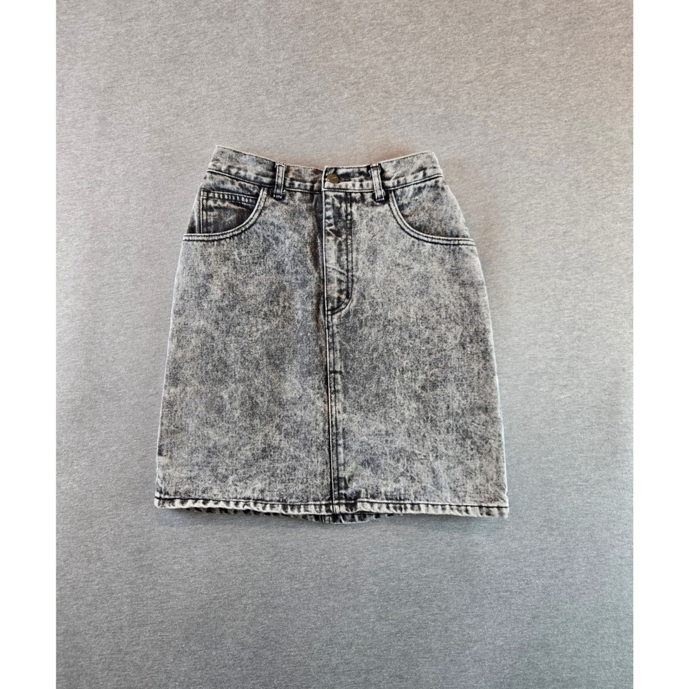 Vintage Guess Denim Skirt Women 28 25W Grey Acid Wash Georges‎ Marciano Mini 80s